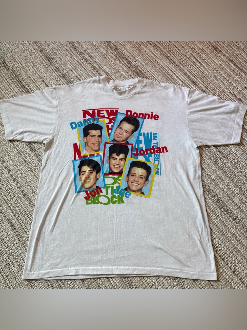1989 Vintage New Kids On The Block Sleep Shirt In Size XL Boy Band Band Tee VTG